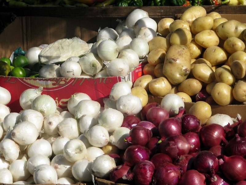 jeu de couleurs au marché