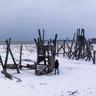 Jeux de plage sur neige