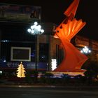 Jiayuguan, Kreuzung bei Nacht