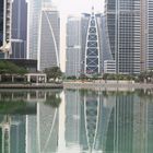 JLT Dubai skyscrapers reflections