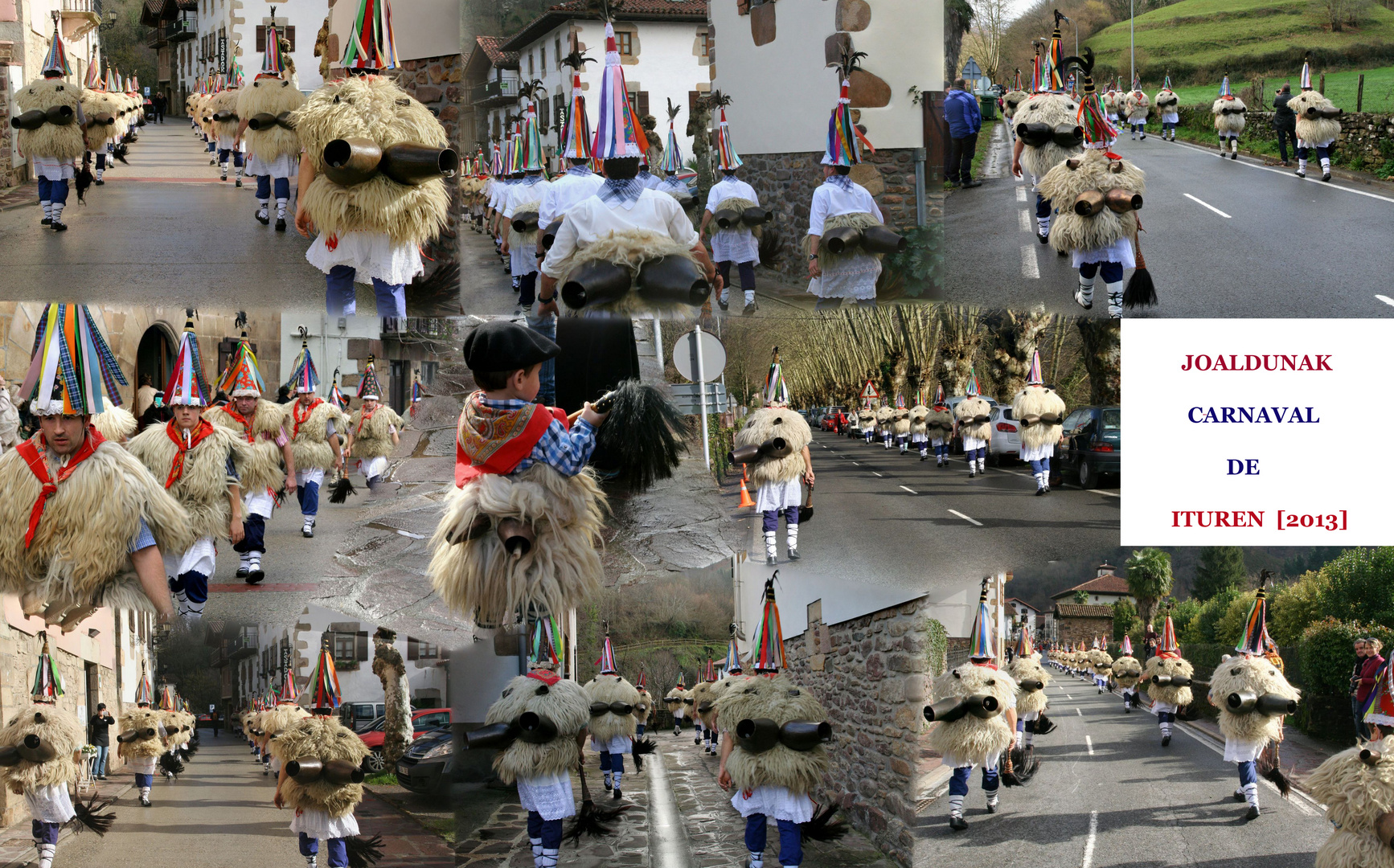 Joaldunak de Ituren y Zubieta en el Carnaval 2013.