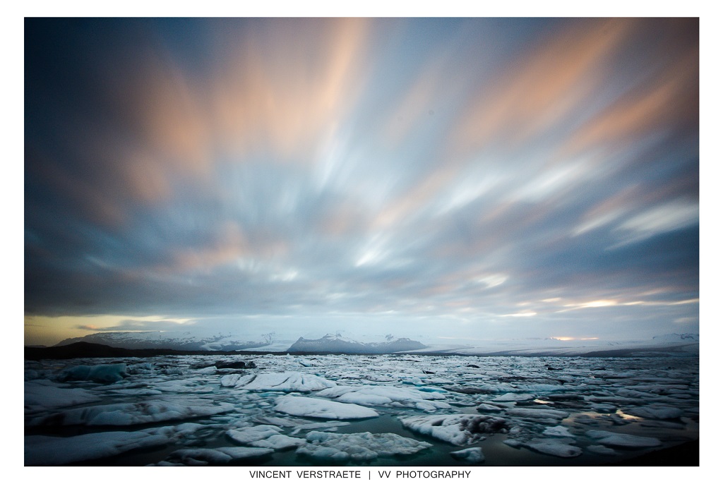 Jökulsárlón at dusk