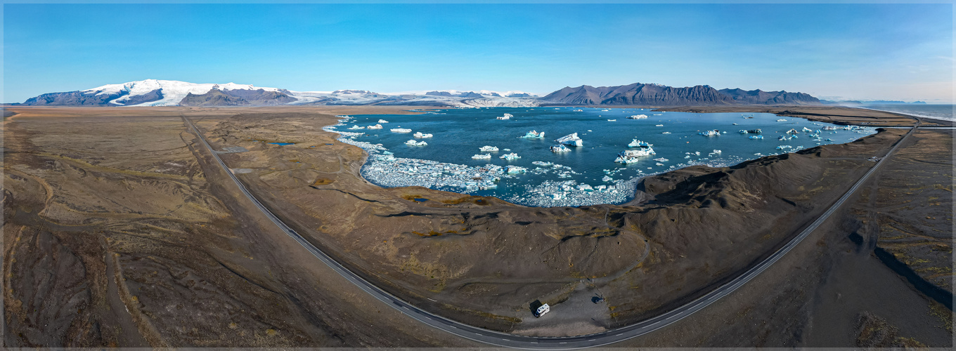 * Jökulsarlon  from above *