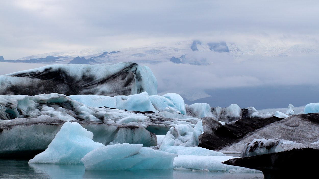 Jökulsárlón, Gletschersee, Island.