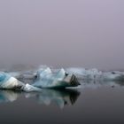 Jökulsarlon Gletschersee und viel Nebel