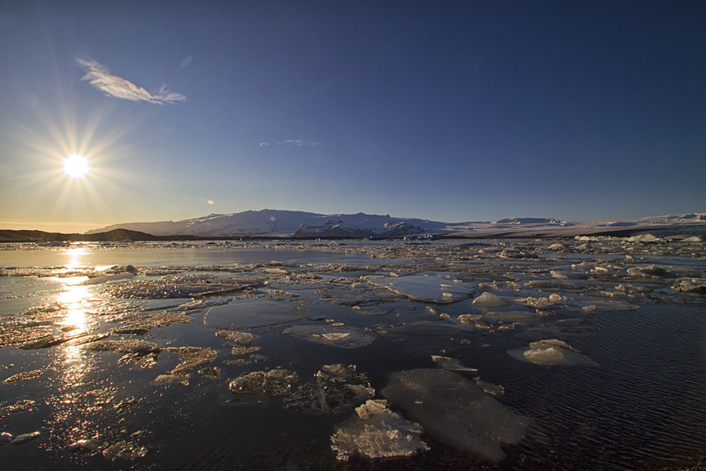 Jökulsarlon im Abendlicht