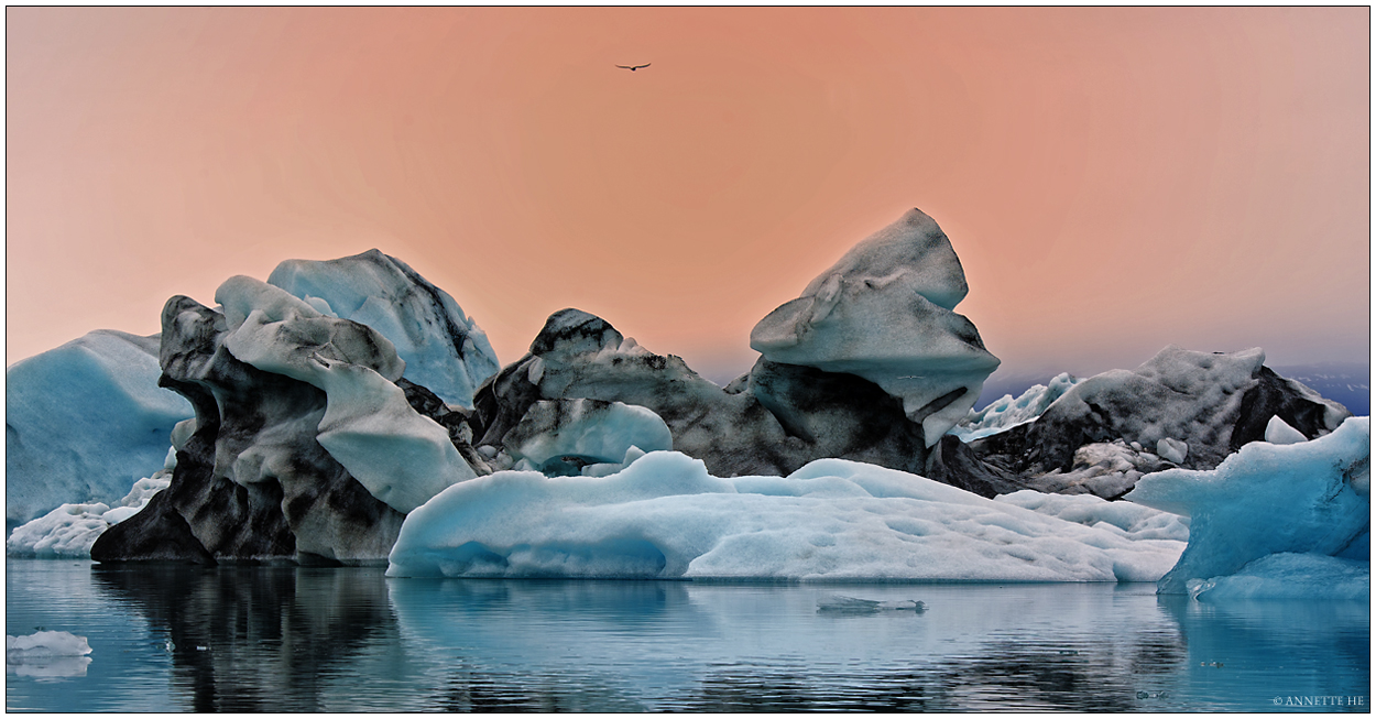 Jökulsarlon in Farbe