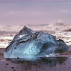 Jökulsarlon Island an einem Regentag