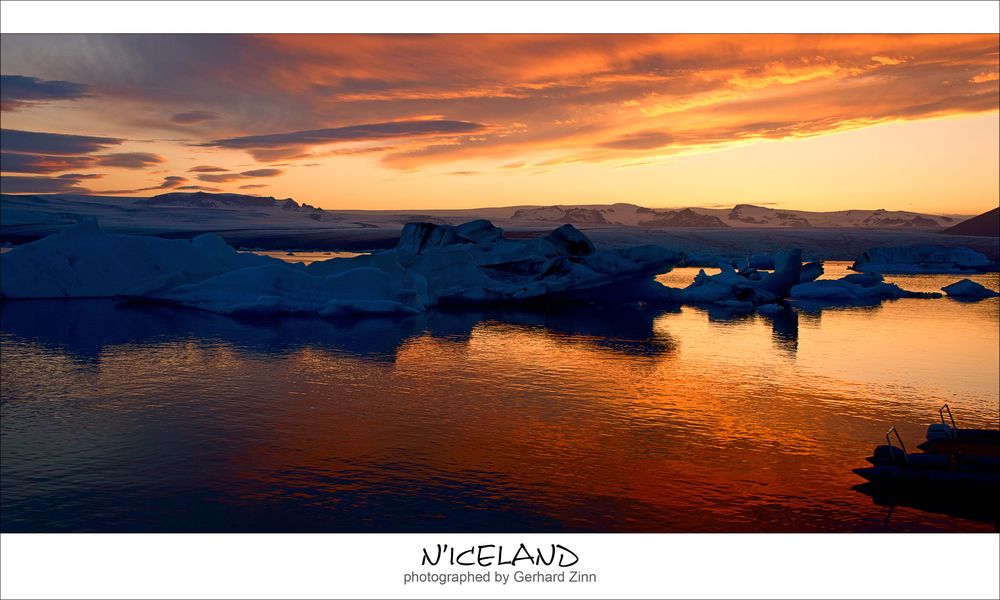 Jökulsarlon, kurz vor Mitternacht