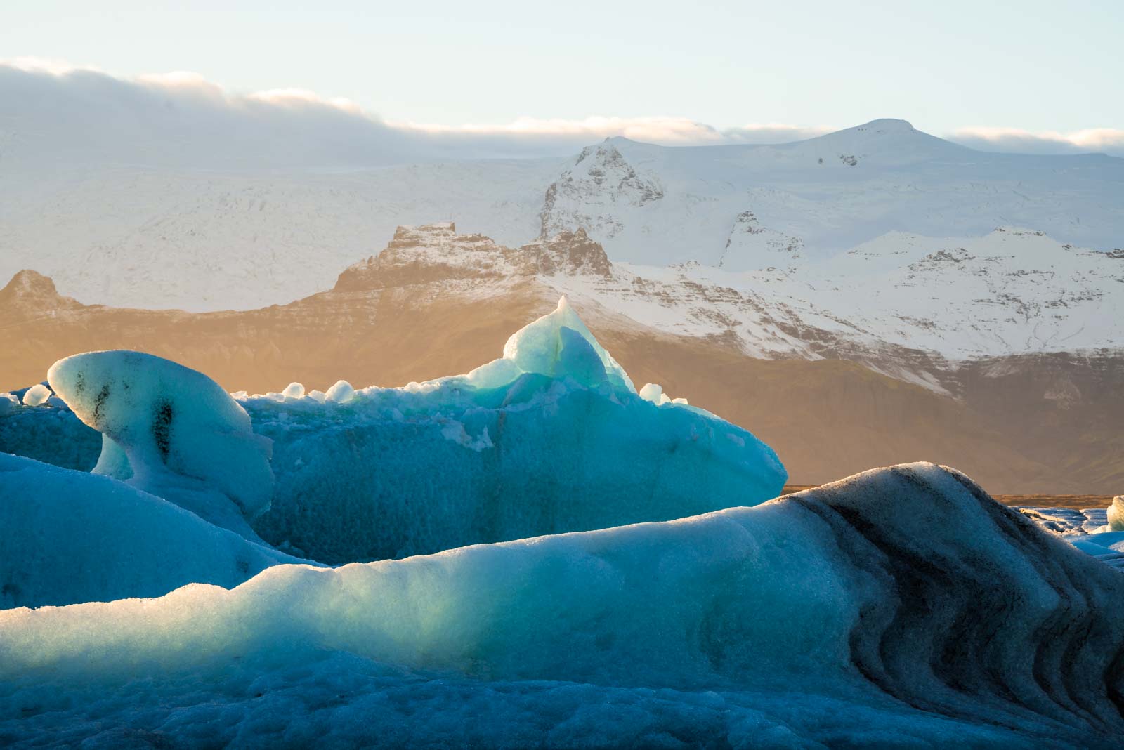 Jökulsárlón Lagoone im Winter