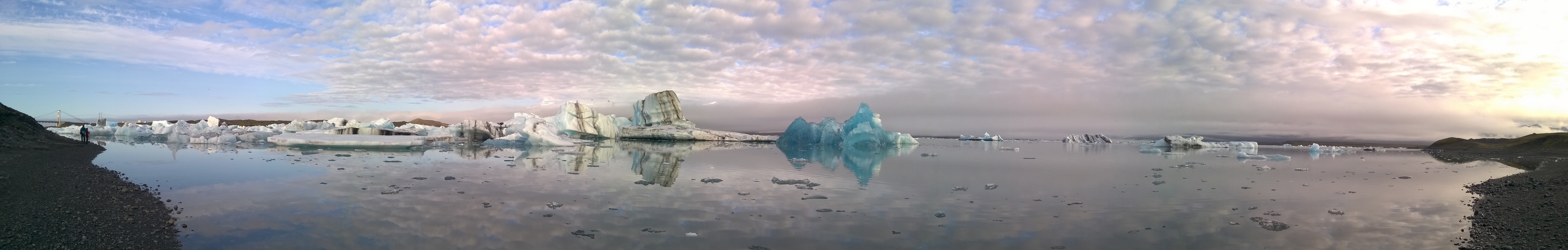 Jökulsárlón - Panorama der Gletscherlagune