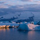 Jökulsárlón um Mitternacht Island