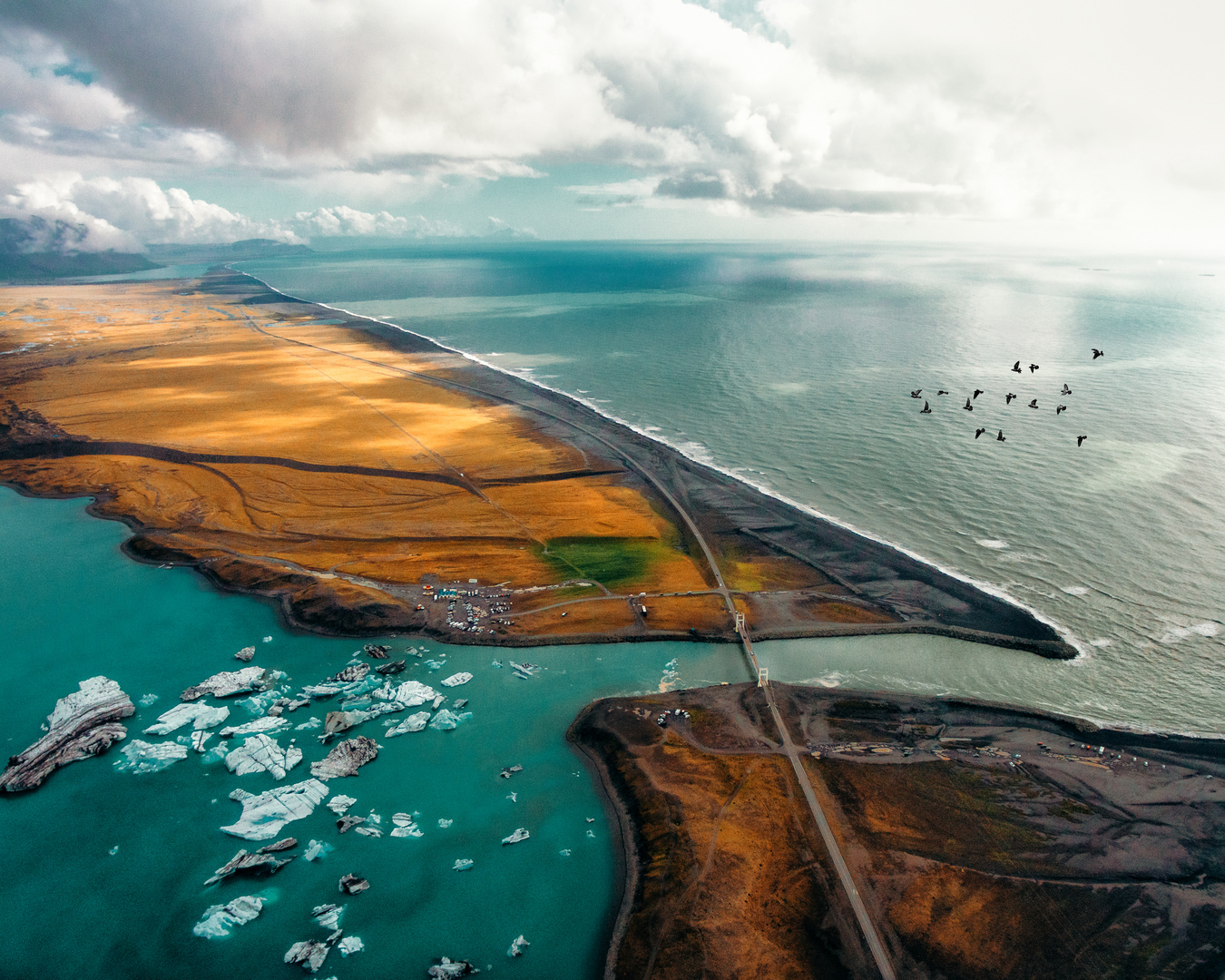 Jökulsárlón von oben