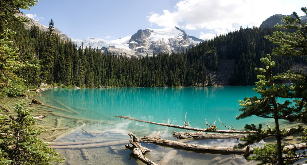 Joffrey Lake (Second Lake) and Joffrey Glacier; Pemberton, British Columbia, Canada