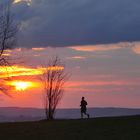 Joggen im Abendlicht