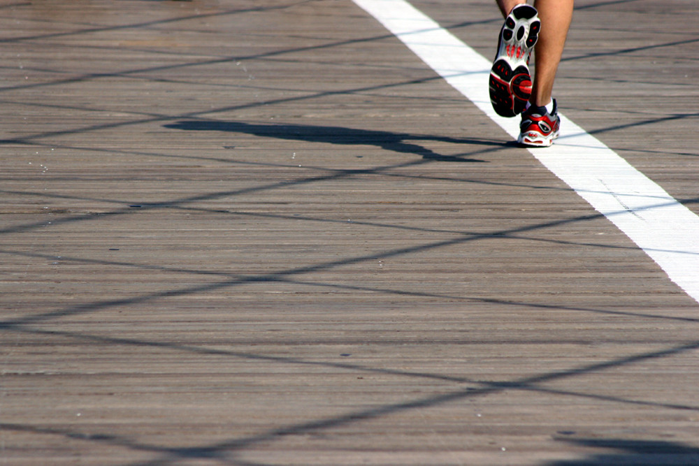 jogger auf dem weg nach manhattan