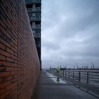 Jogger bei Schietwedder in Hamburg