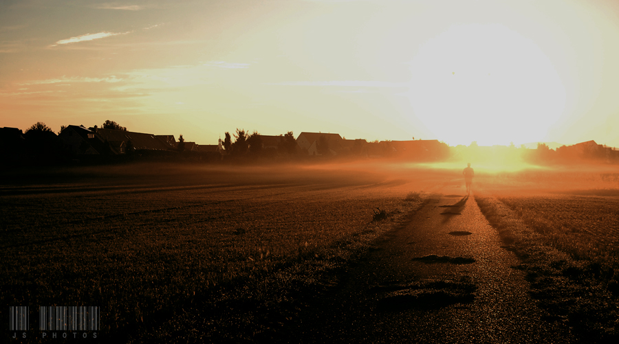 Jogger im Nebel