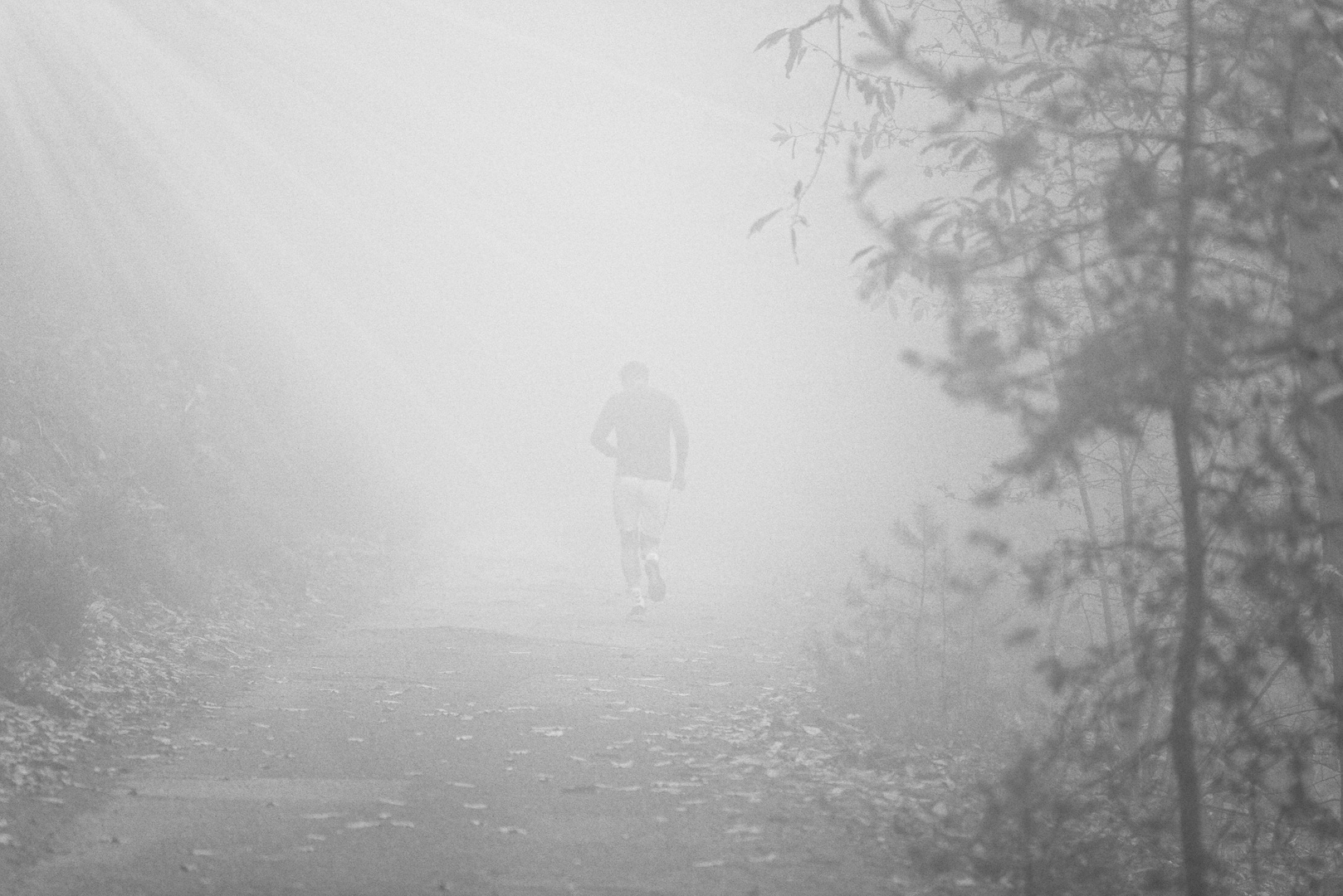 Jogger im Nebel