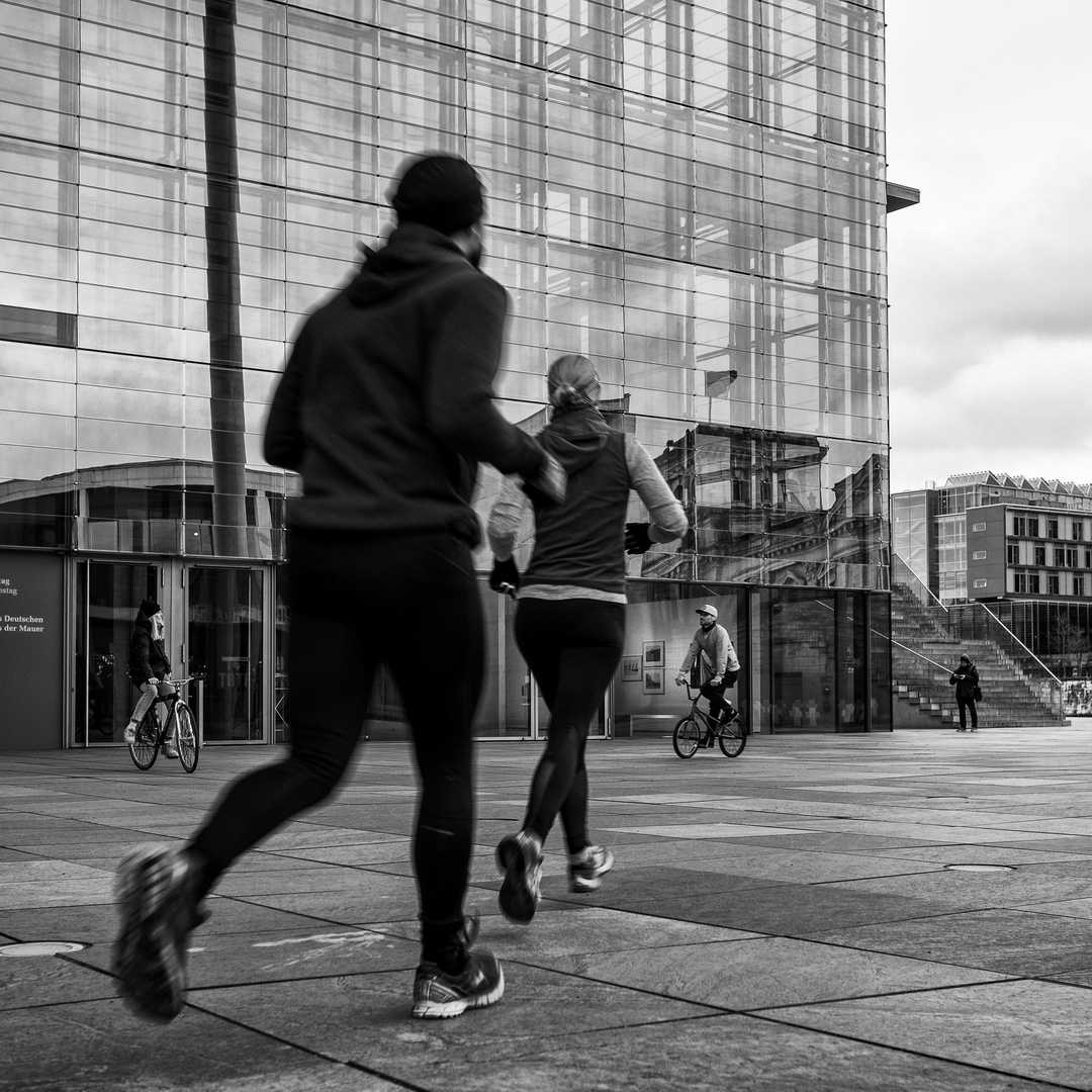 Jogger im Regierungsviertel