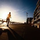 Jogger im Rheinauhafen