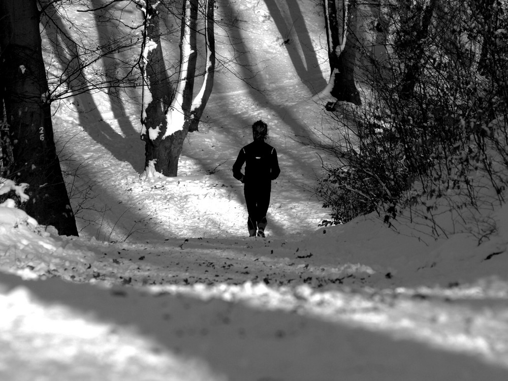 Jogger im Schnee