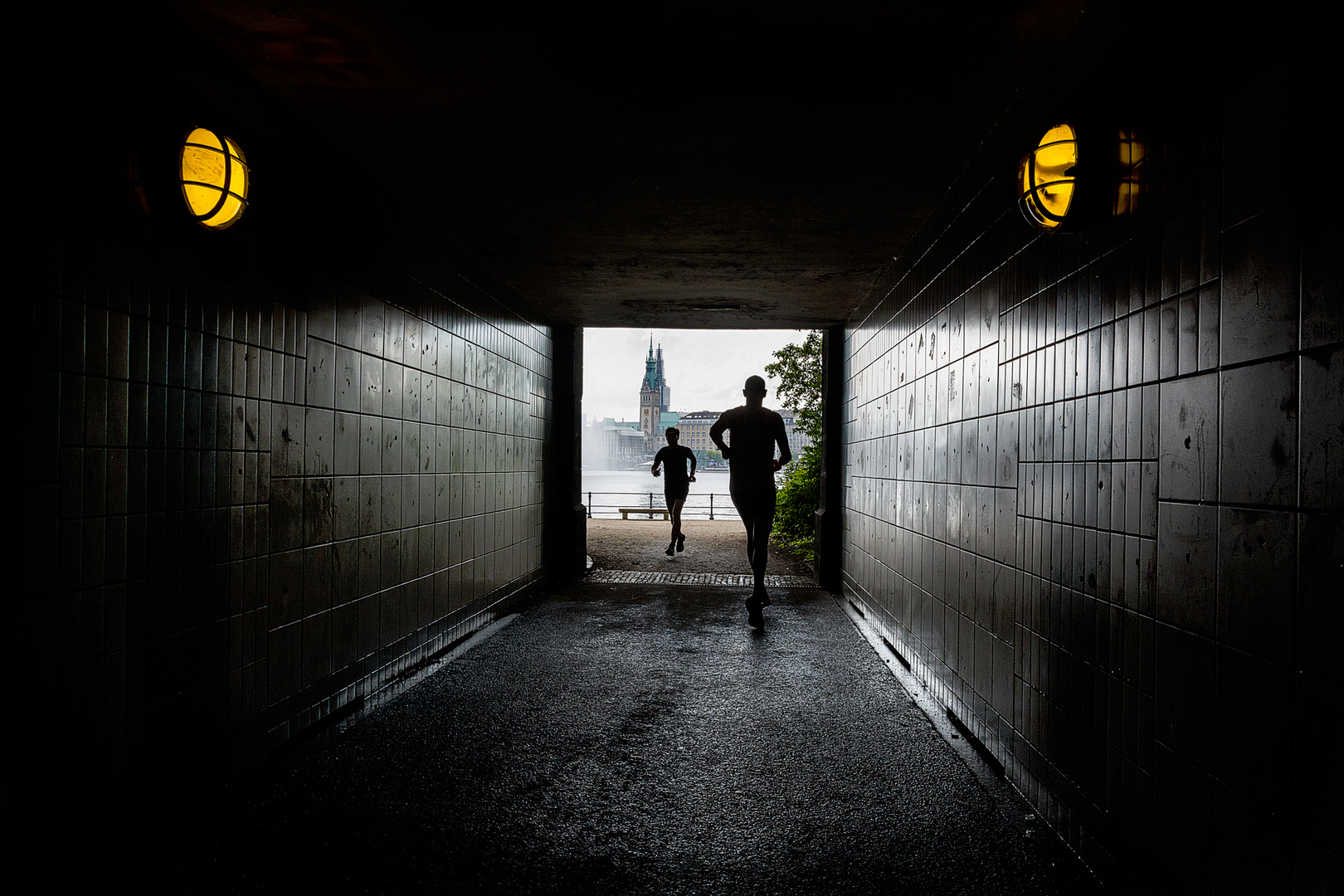 Jogger in Hamburg 