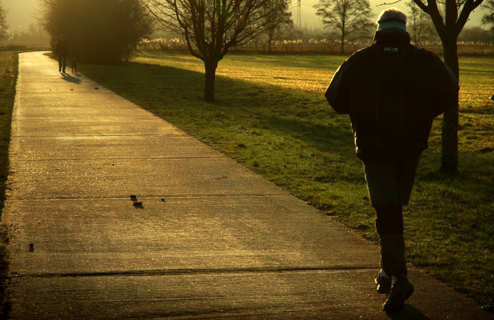 Jogger und Hund