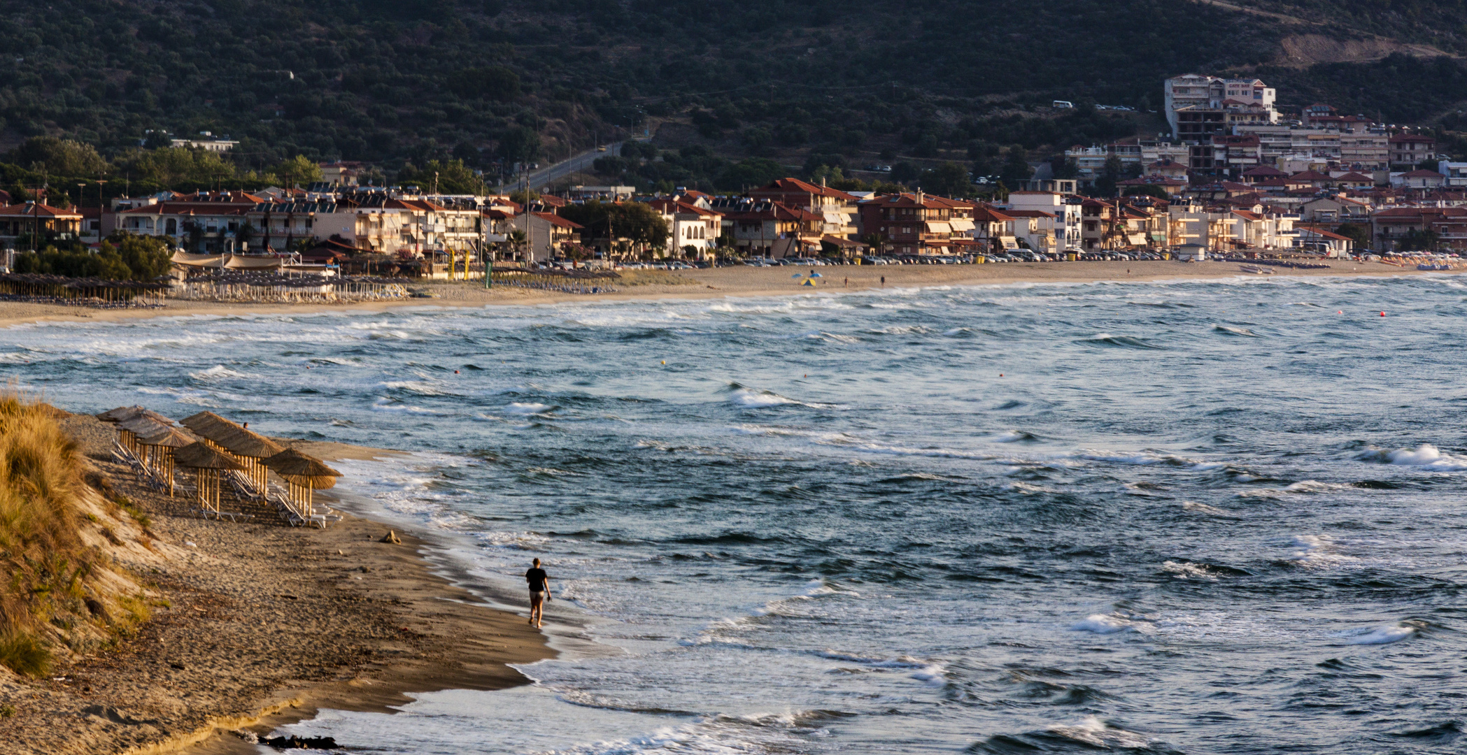 Jogging am Strand