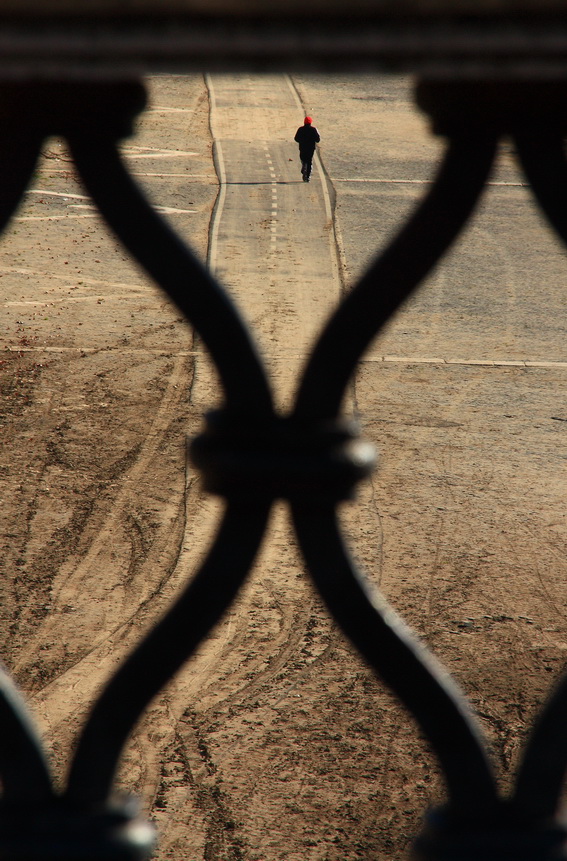 jogging sotto Ponte Sant'Angelo