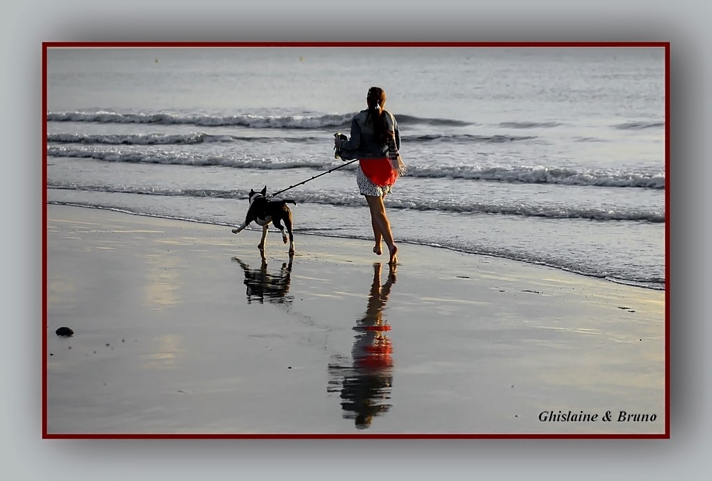 Jogging sur la plage