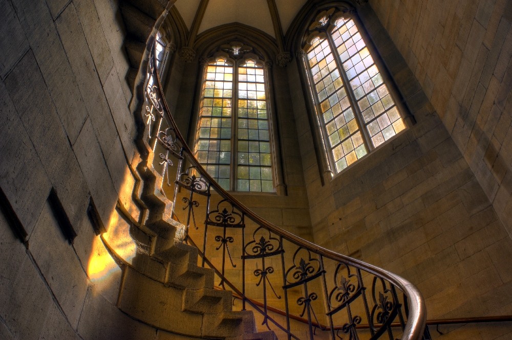 Johanneskirche / Feuersee Wendeltreppe