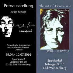 "John Lennon Liverpool" Fotoausstellung zusammen mit "The Art of John Lennon" in Bad Wünnenberg