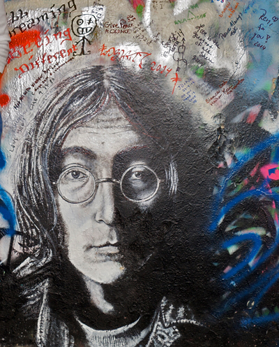 John Lennon Mauer in Prag 