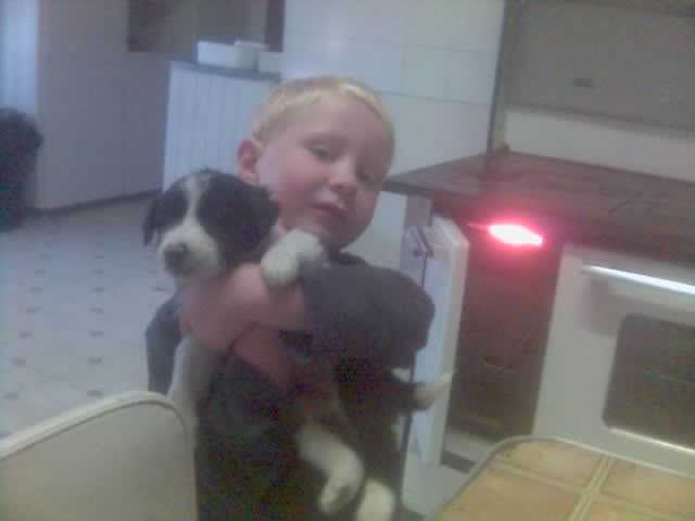 John Steven and pup