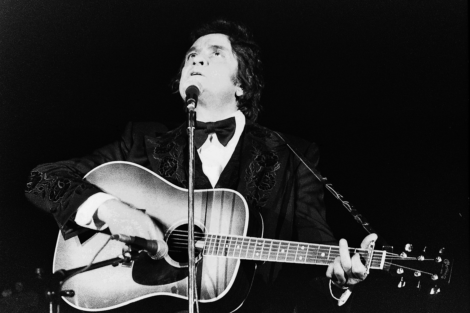 johnny cash scan von einem s-wFoto aus ca.1975 konzert in münster halle münsterland