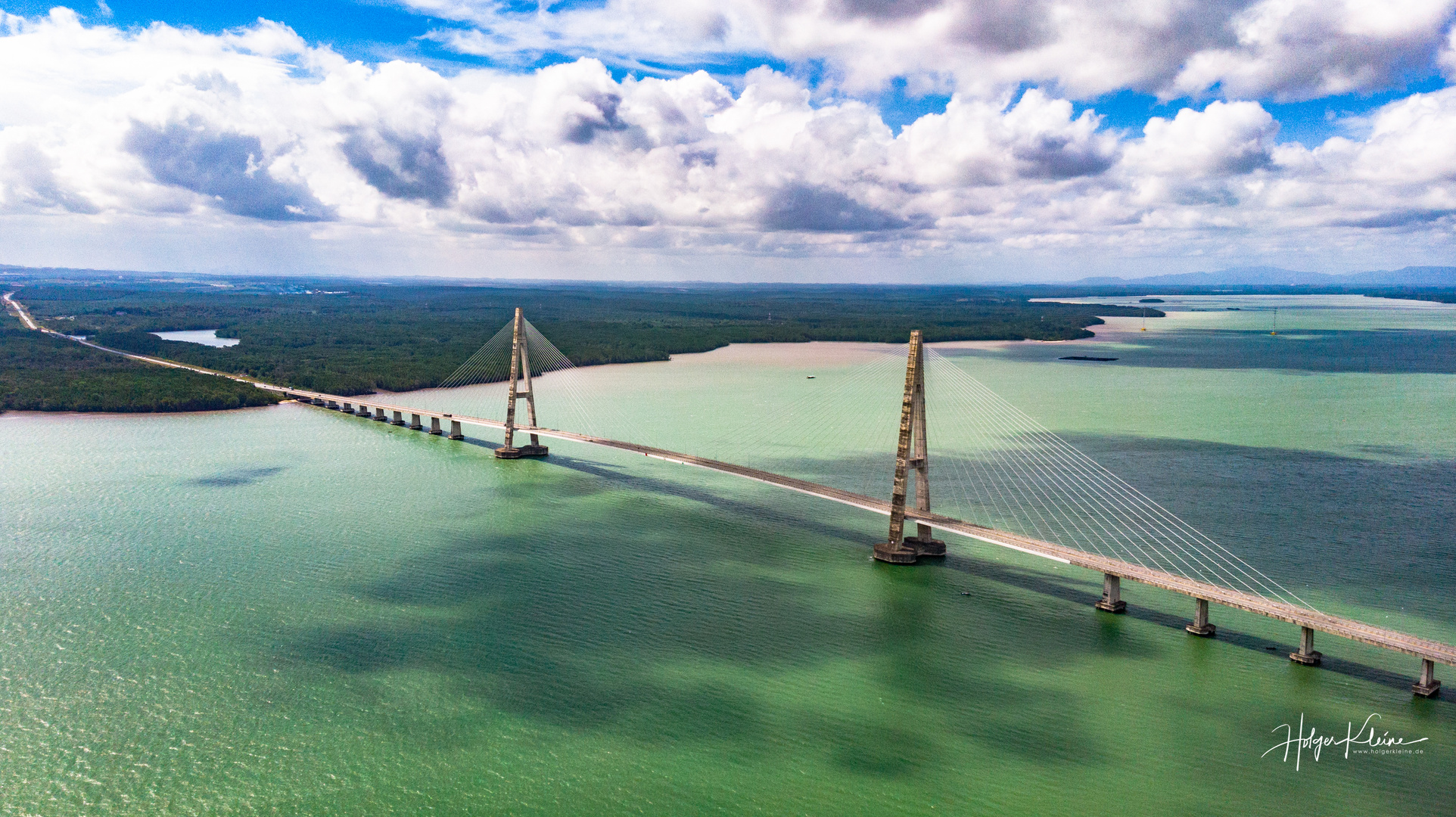 Johor Bridge at Malaysia 