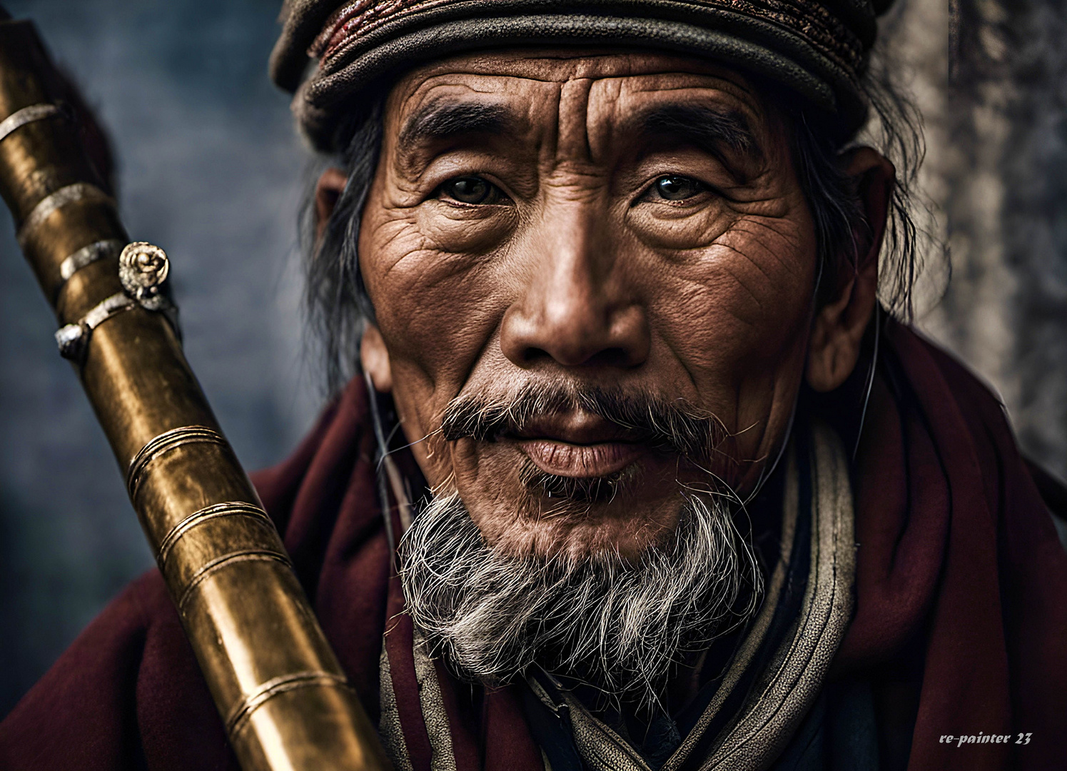Joueur de flûte guérisseur tibétain