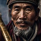 Joueur de flûte guérisseur tibétain