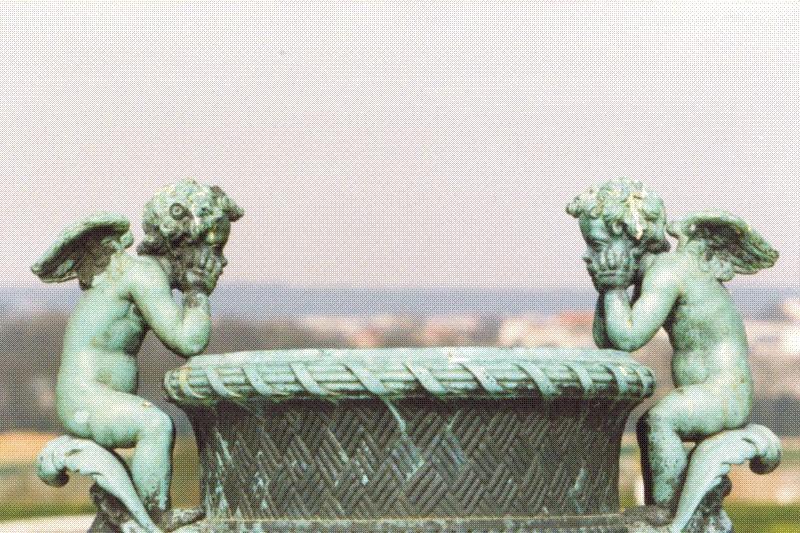 Joueurs d'échecs (?) à Versailles