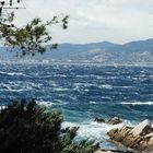 Jour de Mistral dans la baie de Cannes /Mandelieu.