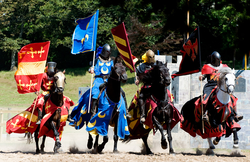 Jousting at Lulworth Castle, England (reload)