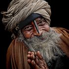 jovial pilgrim in Haridwar