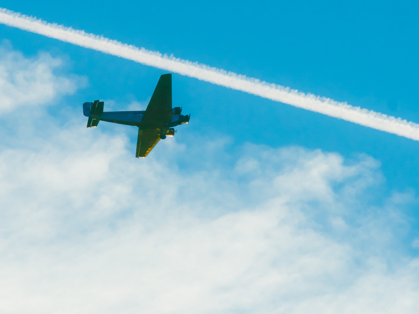 Ju 52 in der Abendsonne