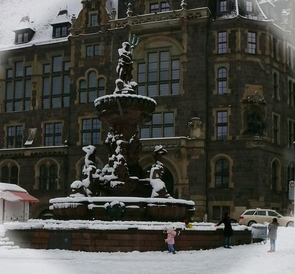 Jubiläumsbrunnen im Winter