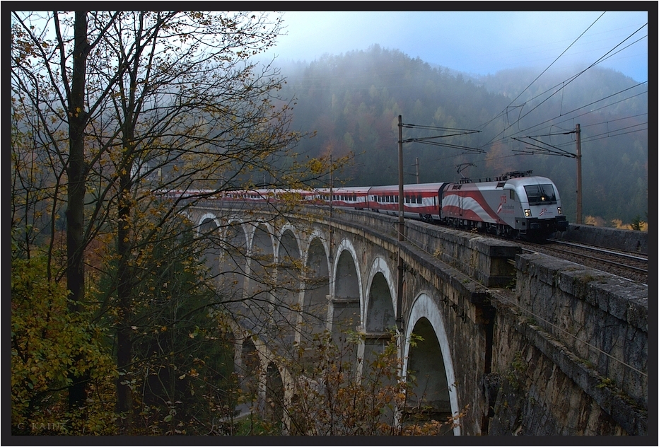 Jubiläumsrailjet am Semmering