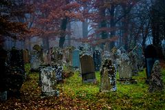 Jüdischer Friedhof im herbstlichen Kleid