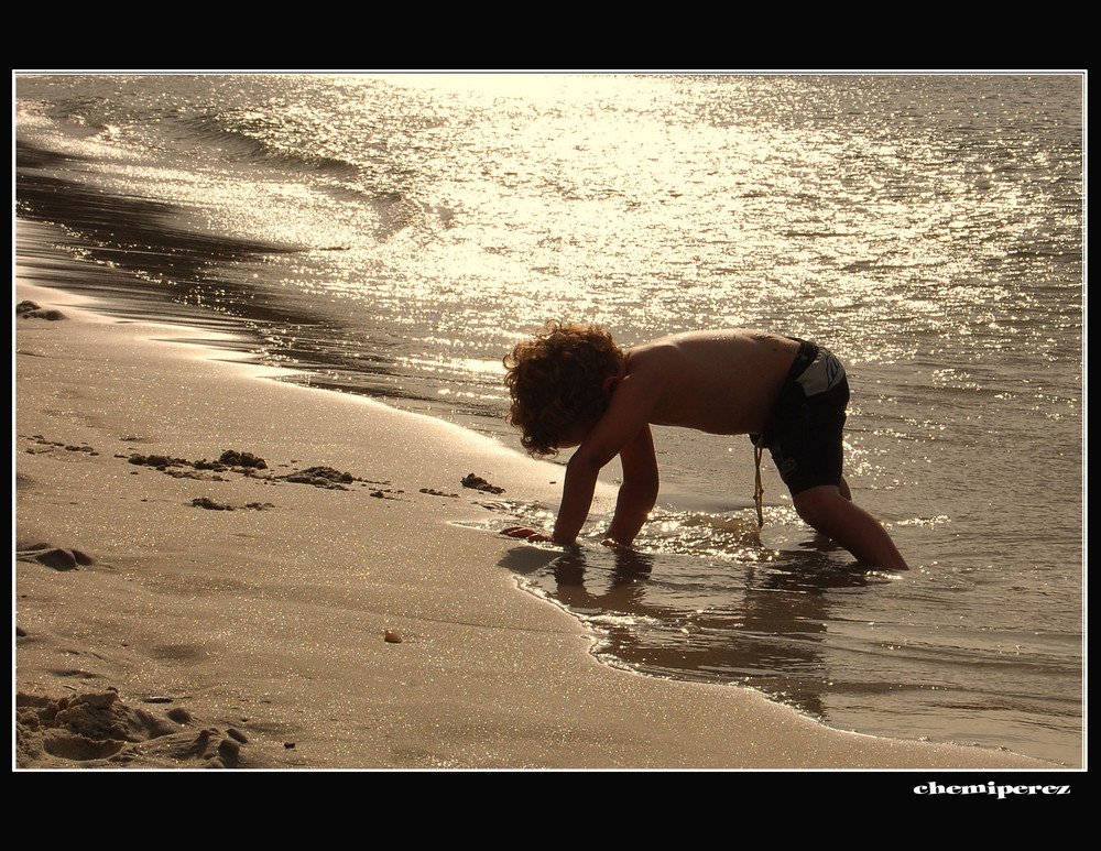 Jugando en la playa