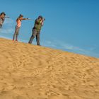 jugando en los medanos