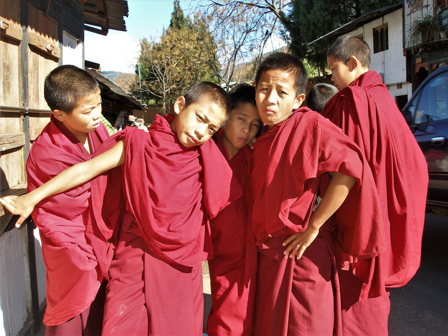 jugendliche Mönche in Bhutan